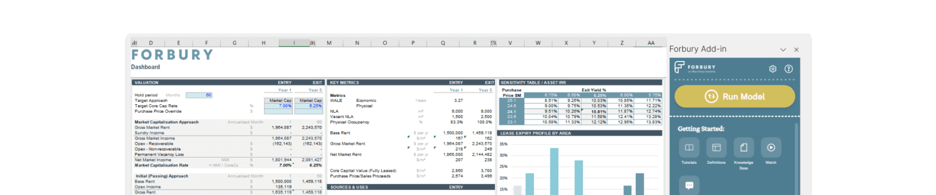 Forbury APAC Software Screen